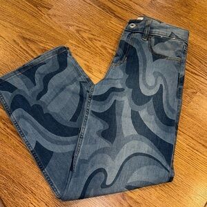 abercrombie kids Blue Swirl Pattern Jeans